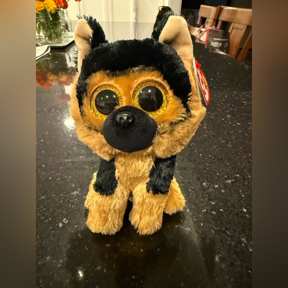 Ty Stuffed Animal with Black and Tan Colors